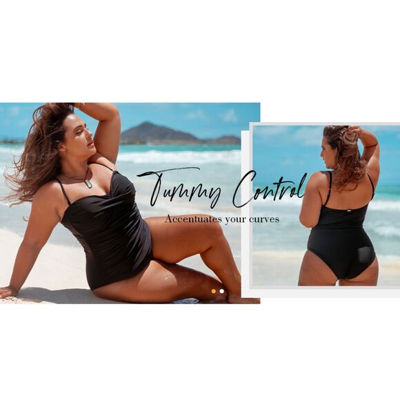 RELLECIGA Vintage Inspired Strapless Tummy Control 1pc Swimsuit Swimwear SZL:NWT - Picture 16 of 16